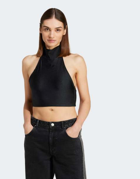 adidas Originals ballet halterneck top in black - view 1