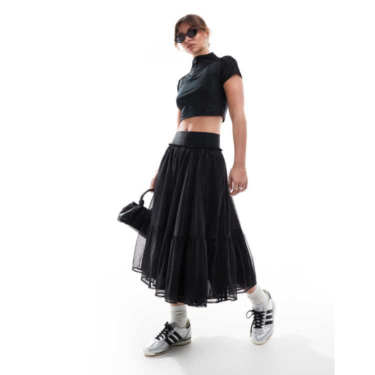 adidas Originals ballet tulle skirt in black | ASOS