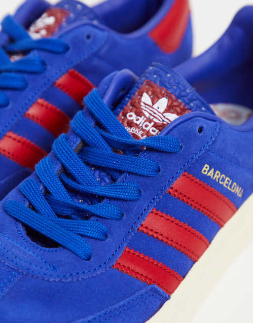 Royal blue store adidas trainers