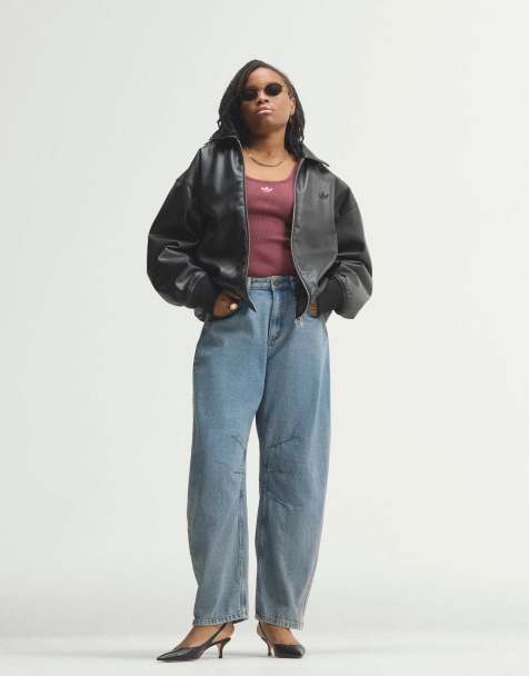 adidas Originals barrel denim jeans in blue