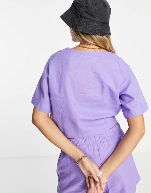 adidas Originals baseball t shirt in lilac ASOS