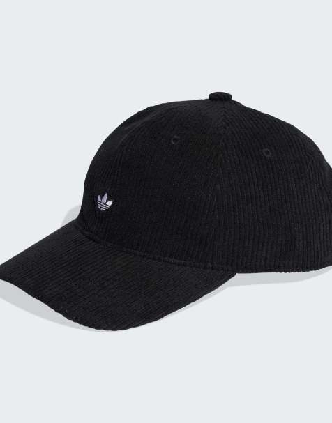 adidas Originals – Baseballkappe aus Cord in Schwarz - view 1