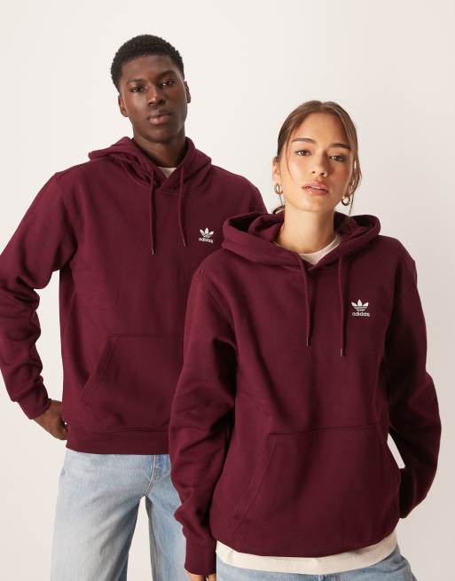 adidas Originals – Basic-Kapuzenpullover in Burgunderrot, 3 von 4