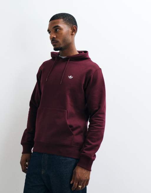 adidas Originals – Basic-Kapuzenpullover in Burgunderrot, 2 von 5