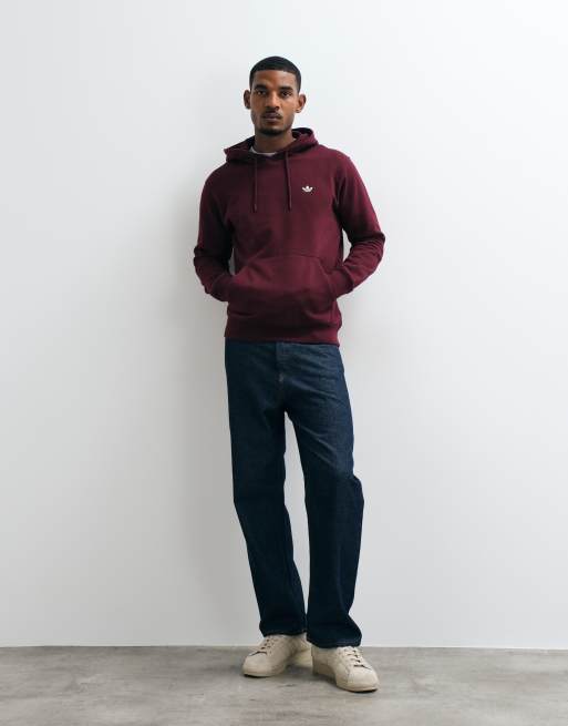 adidas Originals – Basic-Kapuzenpullover in Burgunderrot, 3 von 5