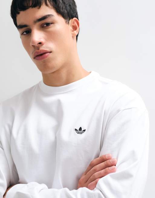 adidas Originals Basic Langarm-T-Shirt in Weiß, 3 von 5