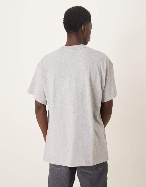 adidas Originals – Basic-T-Shirt in meliertem Grau mit Oversize-Passform, 3 von 5
