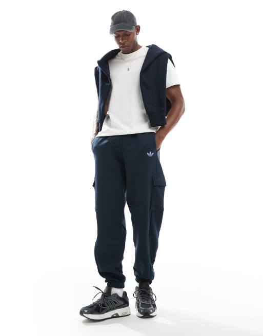 adidas Originals - Basketbal-cargobroek in marineblauw