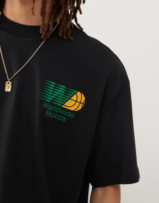 adidas Originals Basketball graphic t-shirt in black