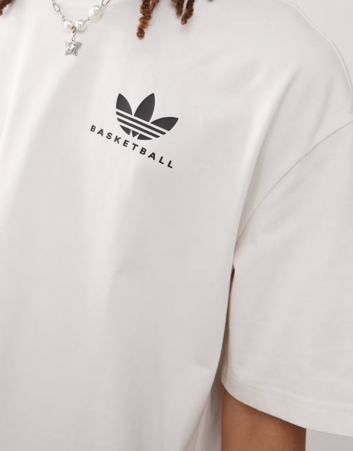 adidas Originals Basketball graphic t-shirt in white | ASOS