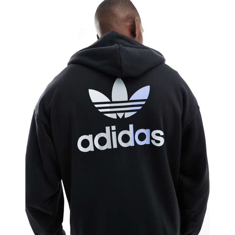 adidas Originals Basketball Kapuzenpullover in Schwarz mit Ruckenprint ASOS