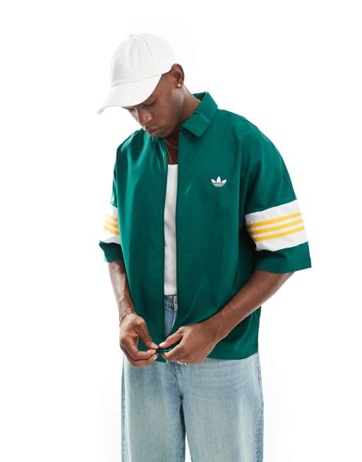 adidas Originals – Basketball Shooting – Grön topp i collegestil