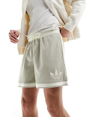 adidas Originals basketball shorts in putty grey - ASOS Price Checker
