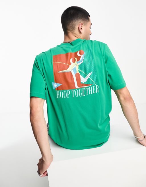 adidas Originals Basketball Streetball HP GFX T-shirt in green | ASOS