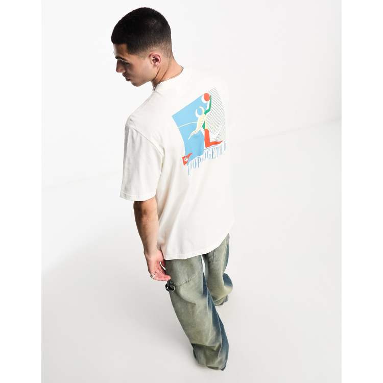 adidas Originals Basketball Streetball HP GFX T-shirt in off-white