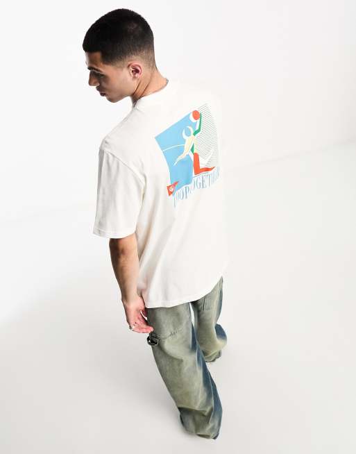 adidas Originals Basketball Streetball HP GFX T-shirt in off-white