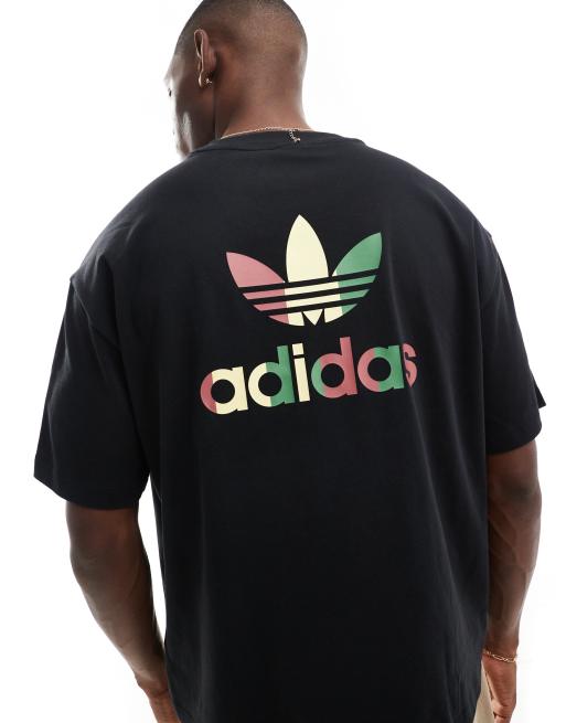adidas Originals - Basketball - T-shirt met camouflageprint in zwart