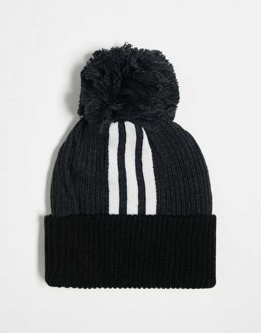 adidas Originals Beanie met pompon in zwart ASOS