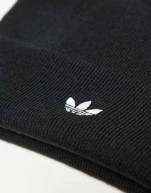 adidas Originals beanie with trefoil in black