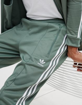 adidas originals beckenbauer joggers in green