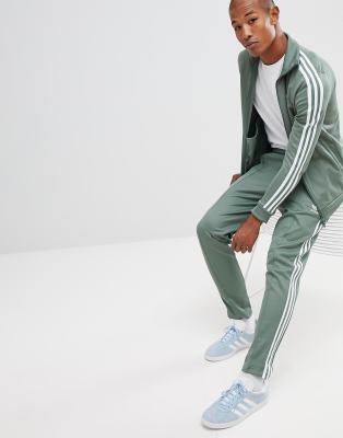 adidas originals beckenbauer joggers in green