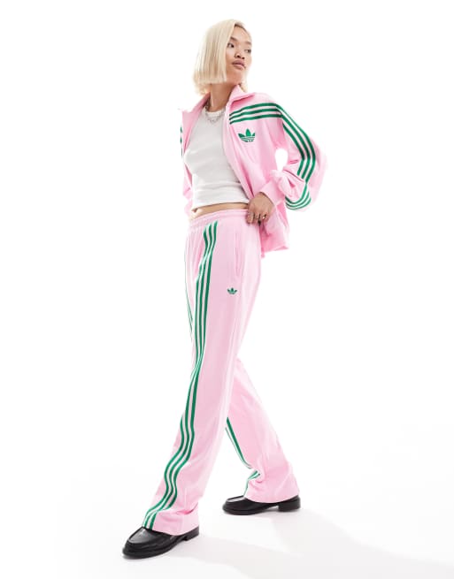 adidas Originals Beckenbauer Pantaloni sportivi rosa in velluto