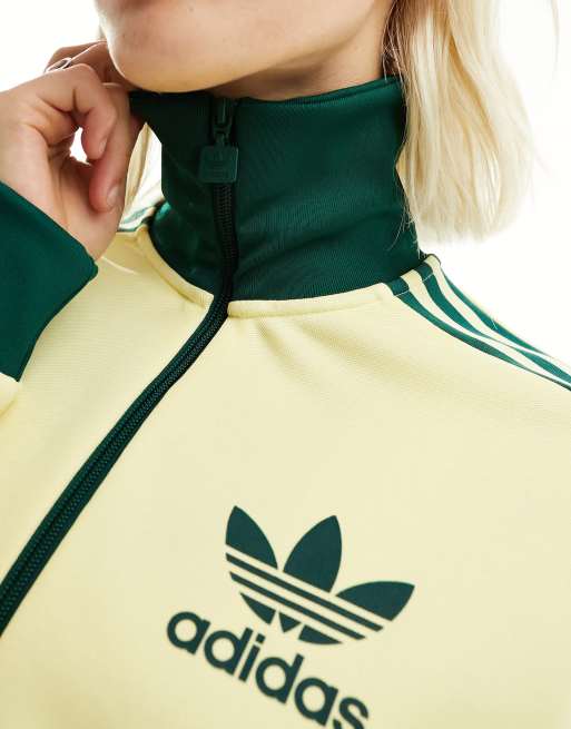 Adidas originals beckenbauer track jacket yellow best sale