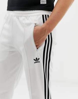 adidas originals beckenbauer joggers 3 stripes white