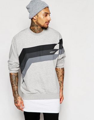 adidas beckenbauer grey sweatshirt