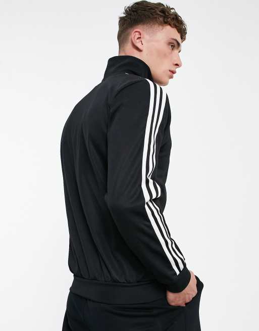 Black on black adidas track sales jacket