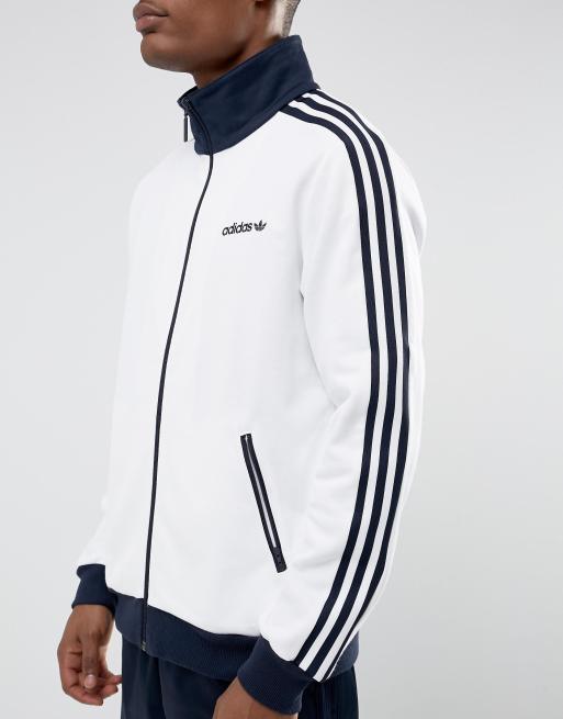 Creación Nuevo significado Cabina adidas Originals Beckenbauer Track Jacket In White BR4222 | ASOS