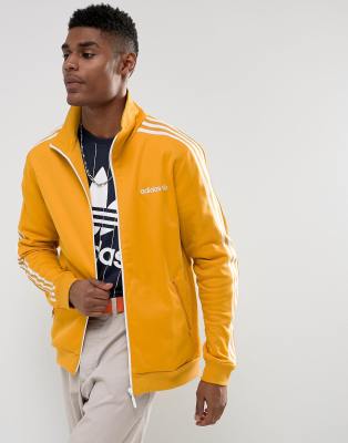 Adidas beckenbauer track top orange sale