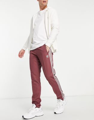 Adidas beckenbauer best sale track pants maroon