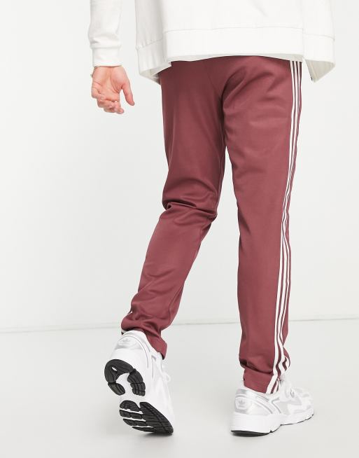 adidas Originals Beckenbauer track pants in quiet crimson