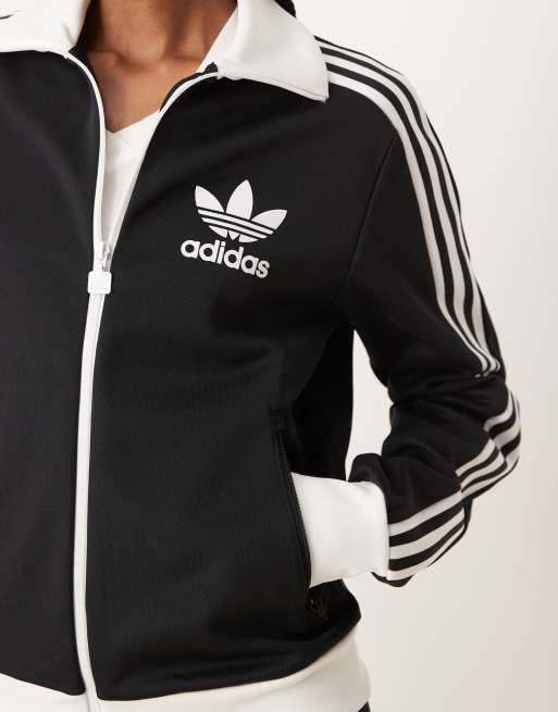 adidas Originals Beckenbauer track top in black and white | ASOS