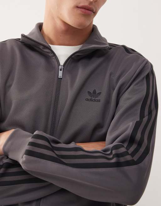 adidas Originals Beckenbauer track top in grey and black | ASOS