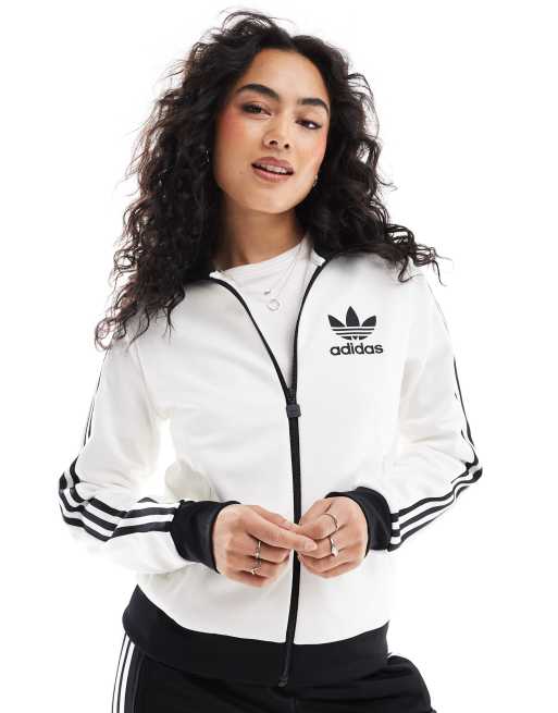 Adidas originals beckenbauer track jacket white online