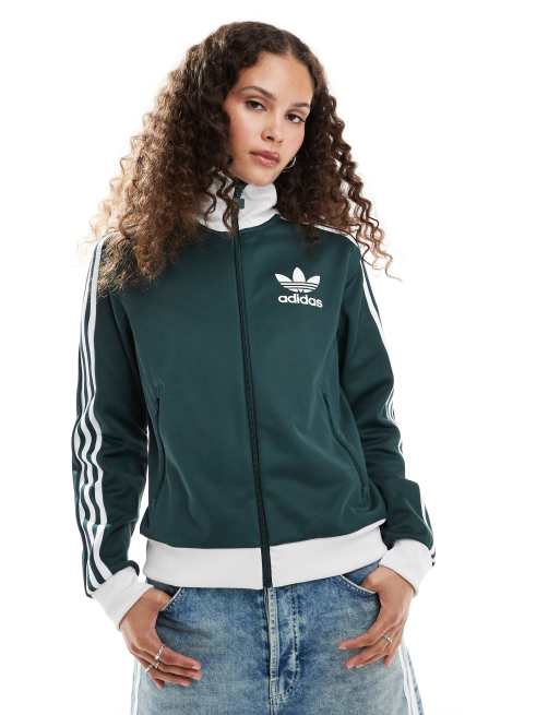 adidas Originals – Beckenbauer – Zielony top dresowy