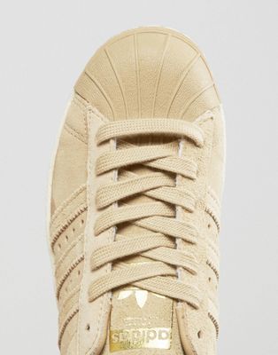 adidas originals superstar 80s trainers in beige