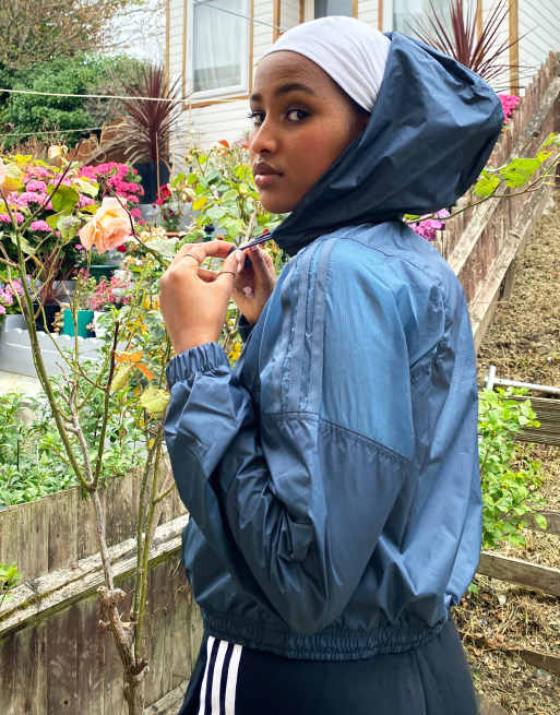 Adidas cropped windbreaker jacket on sale