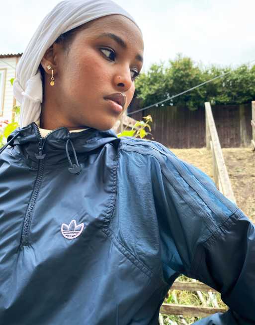 Teal adidas windbreaker on sale