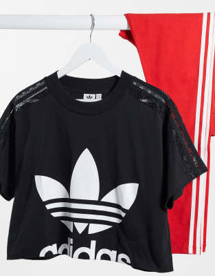 adidas bellista trefoil lace sweatshirt