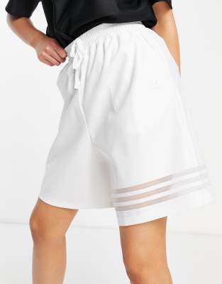 Adidas originals bellista logo shorts in black with mesh stripes clearance