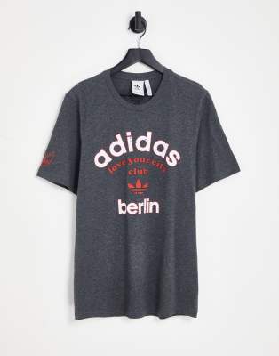 adidas Originals Berlin logo t-shirt in black - ASOS Price Checker