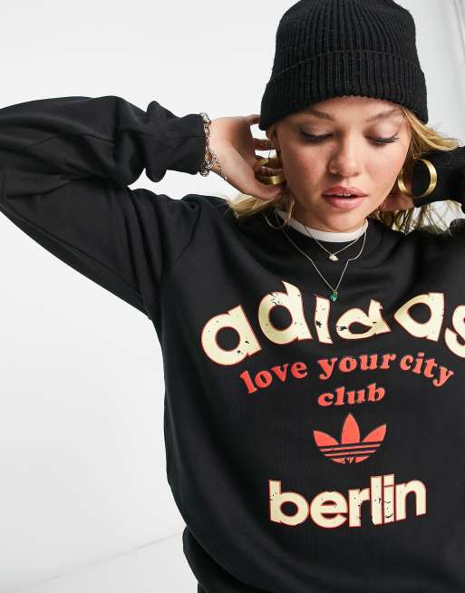 Adidas berlin logo store 3 streifen sweatshirt