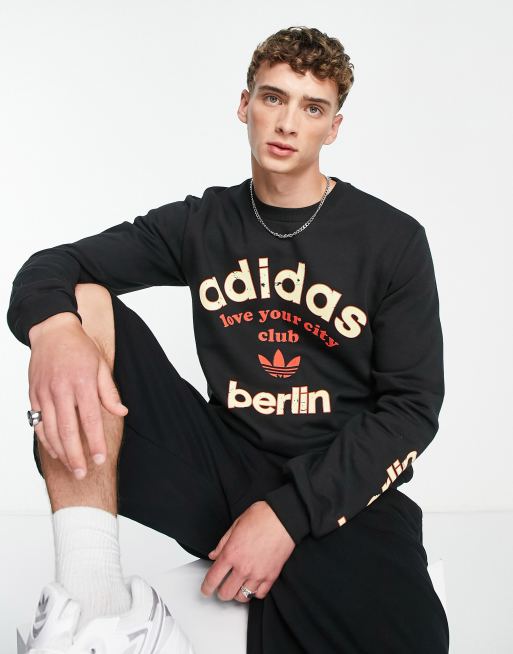 adidas Originals - Berlin - Sweatshirt med logo i sort