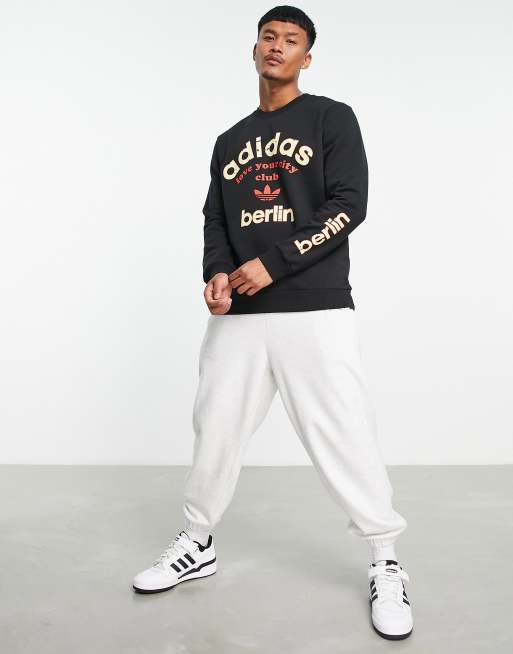 adidas Originals - Berlin - Sweatshirt med logo i sort