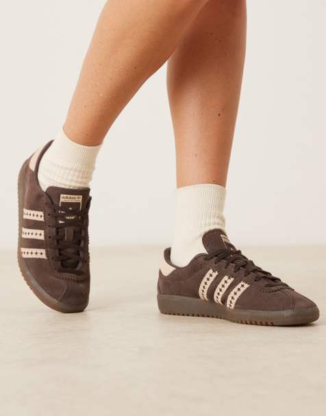adidas Originals Bermuda sneakers in brown and beige - view 1