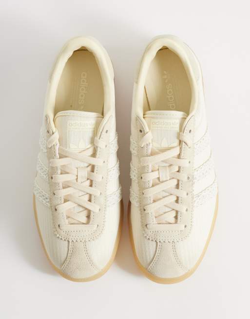 adidas BERUMDA W イエロー/クリーム 24.0 adidas Originals Bermuda sneakers in butter yellow with crochet