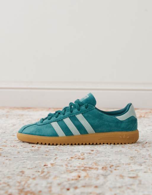 ★adidas★ Bermuda Deep Green Sky Blue adidas Originals Bermuda sneakers in dark green | ASOS